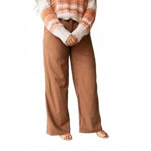 NEW SAGE+FIG sophisticated stride tie-waist trousers in brown